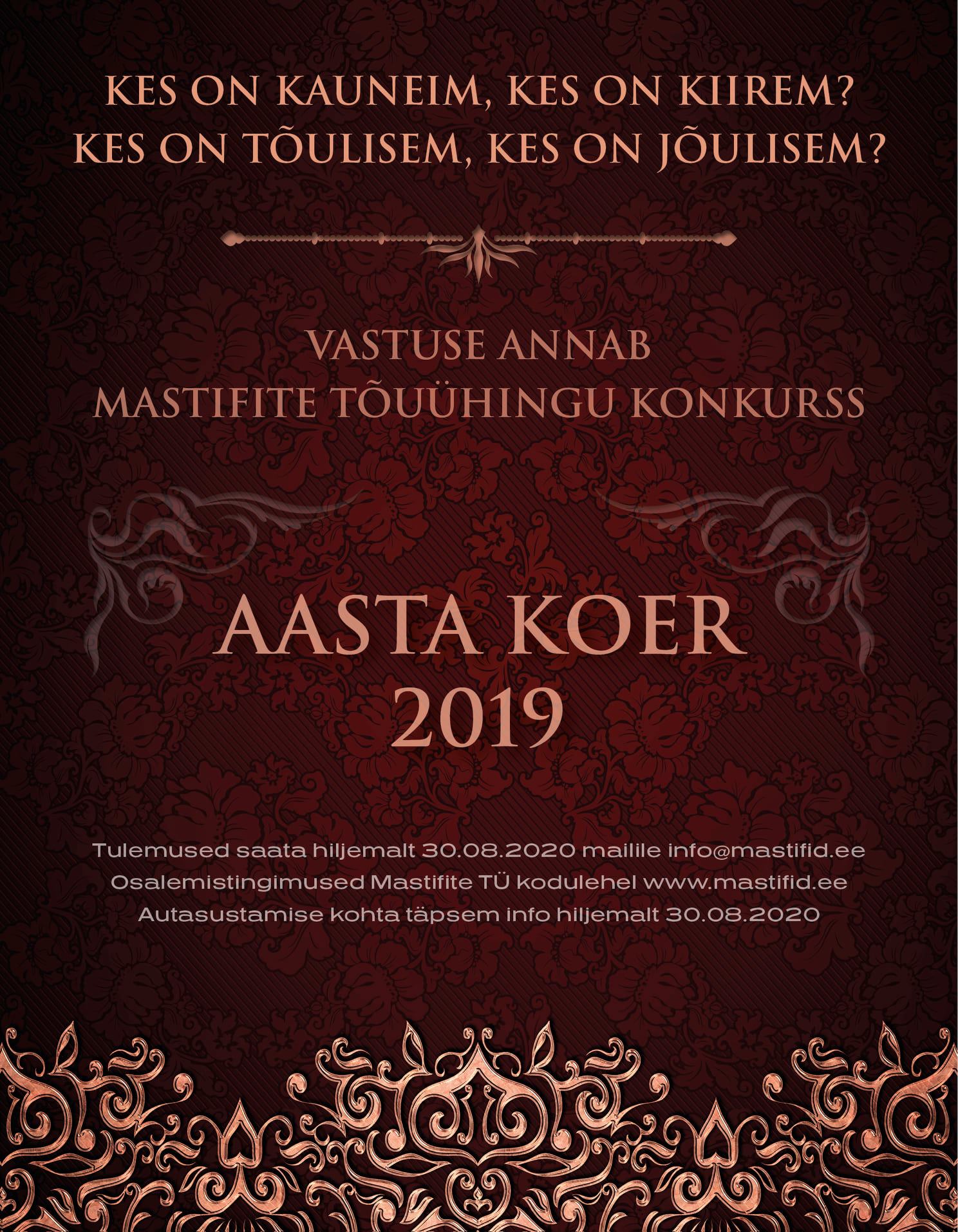 AASTA KOER 2019 KONKURSI TULEMUSED